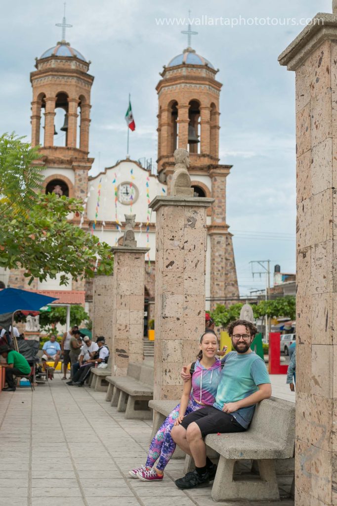 A Millenials couple taking a Food Tour in Puerto Vallarta at a working class neighborhood called Pitillal.