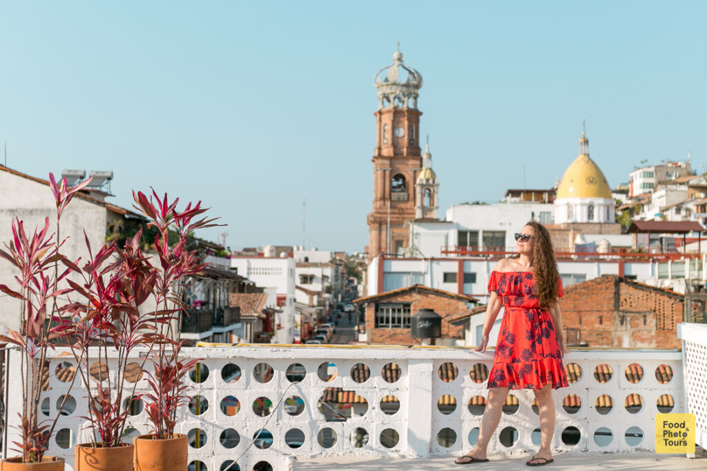 Female Solo Traveler on a Photo Shoot in Puerto Vallarta by Vallarta Food and Photo Tours