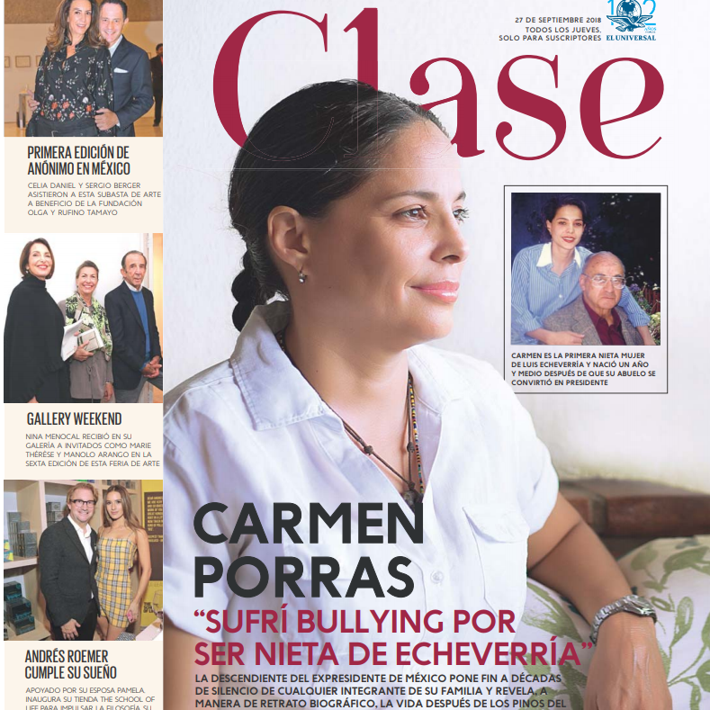 Revista Clase El Universal + Carmen Porras + portada-27-sep